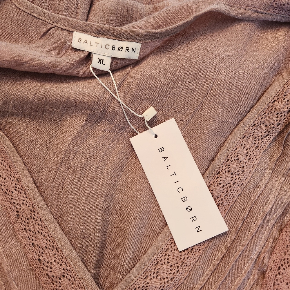 NEW Baltic Born Amelia Boho Mini V Neck Dress in Dusty Lavender XL - Picture 5 of 8